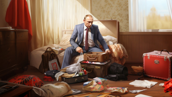Putin balí kufry
